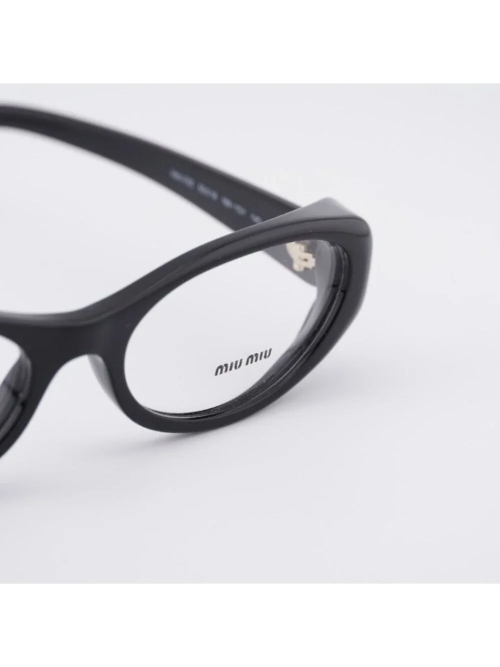 Miu Miu MU 03ZV 16K1O1 Eyeglasses Black 55mm Oval Frame